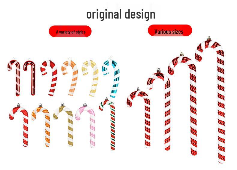 Red & White Sequin Candy Cane Ornament for Christmas Tree