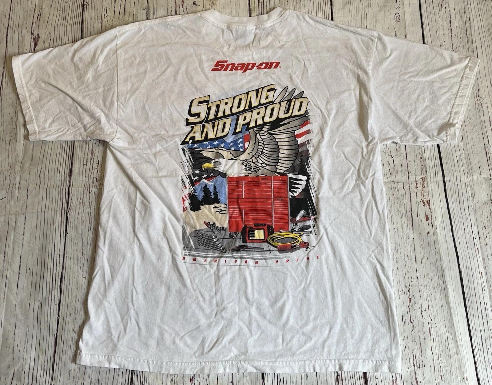

Snap-On Tools Strong And Proud Graphic T-shirt Size XL White Gildan 4XL