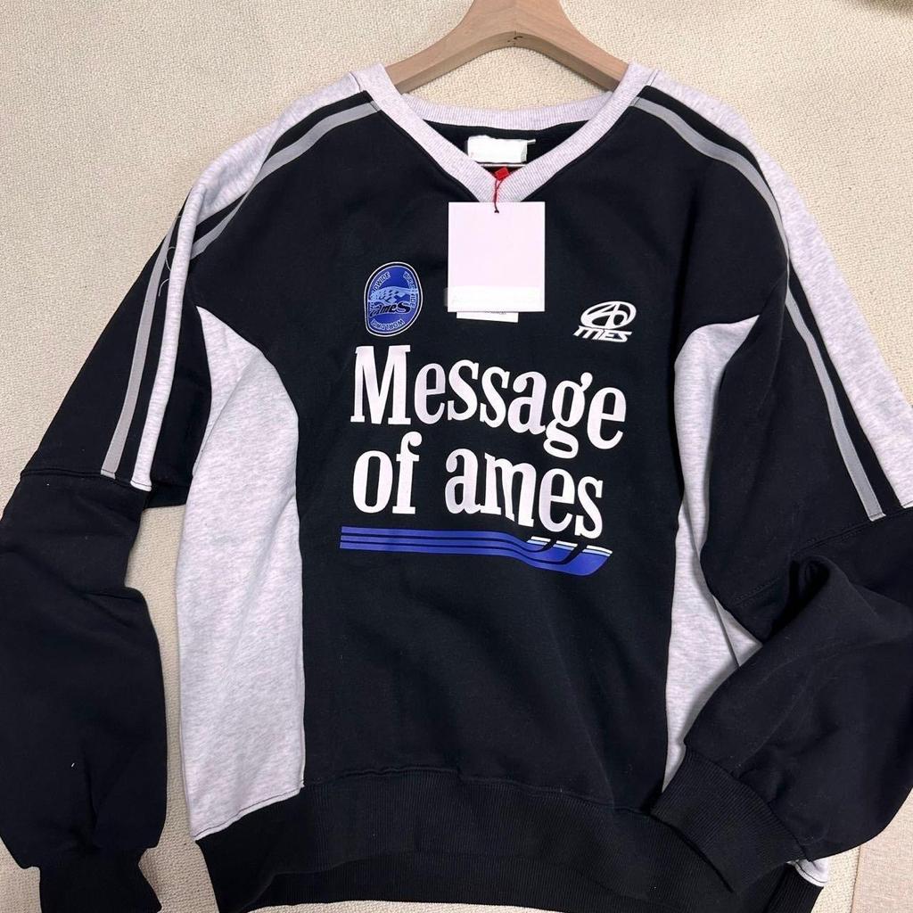 In Stock Pre-order! Korean AM*S American Retro Academy Style Round Neck Plus Velvet Hoodie - Yoon Jeonghan Inspired.