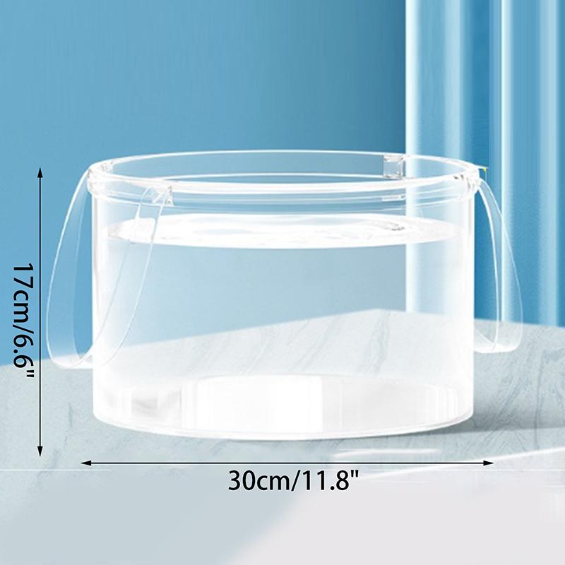 

Складное прозрачное ведро корзина для пикника фруктов портативные прозрачные тазы контейнер для хранения продуктов для кемпинга пешего туризма рыбалки L