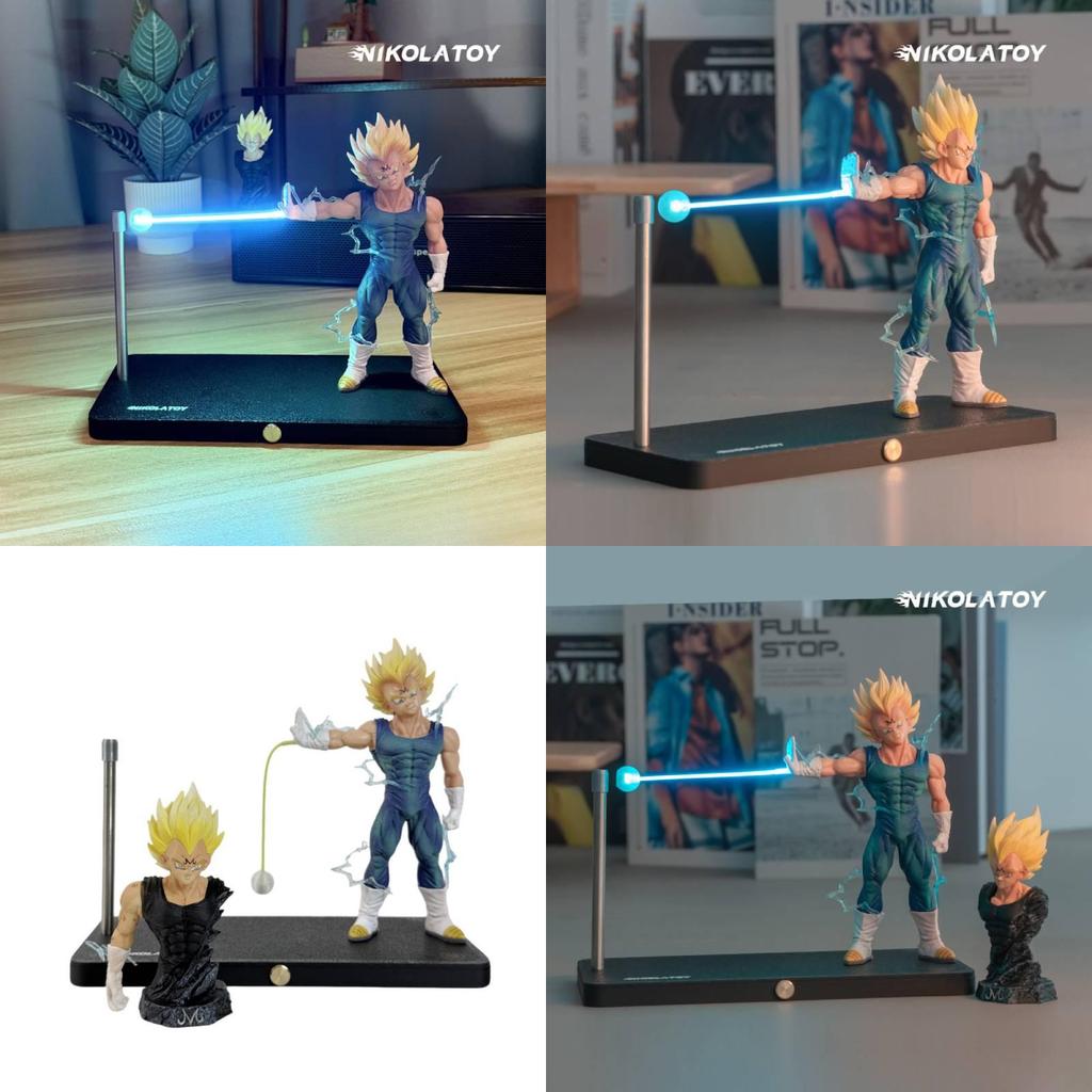 Dragon Ball Magnetic Night Light With Saiyan Vegeta Anime Figurine For Collectors Display