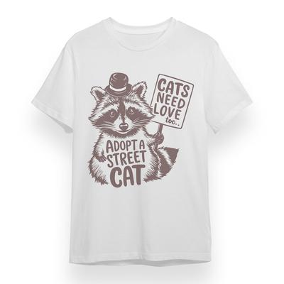 Women's T-Shirt Mens Womens Tees Top With Adopt Me Raccoon Graphic White 100% Cotton Plus Size Tee