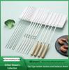 Stainless Steel Flat Barbecue Skewers - Lamb Kebab and Iron BBQ Needles