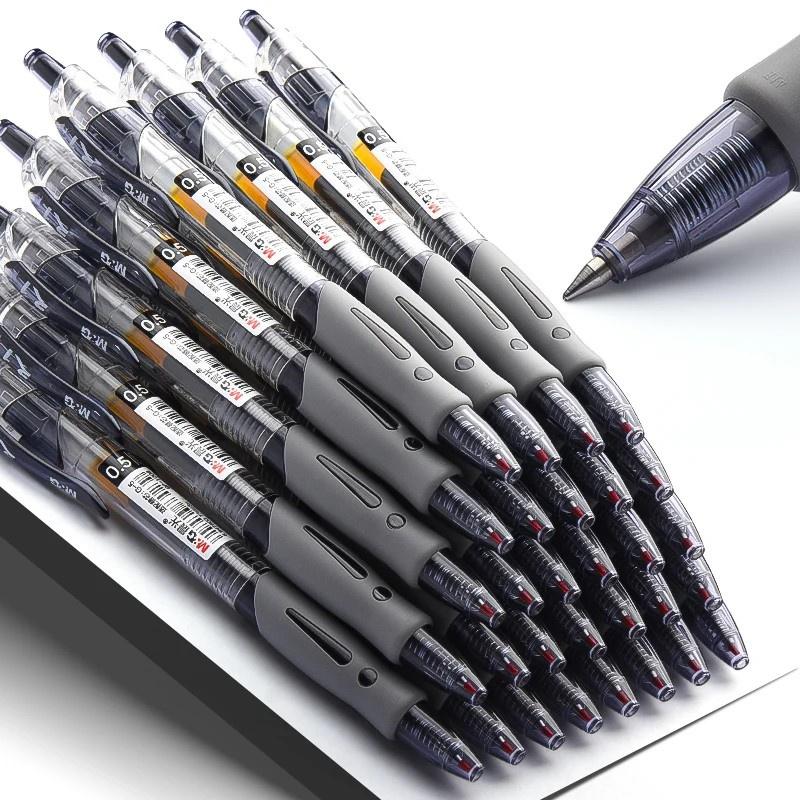 13/30 PCS Retractable Gel Pens Set Black/Blue/Red Pens 0.5mm Liquid Ballpoint Pen Students Stationery School Office Writing Tool