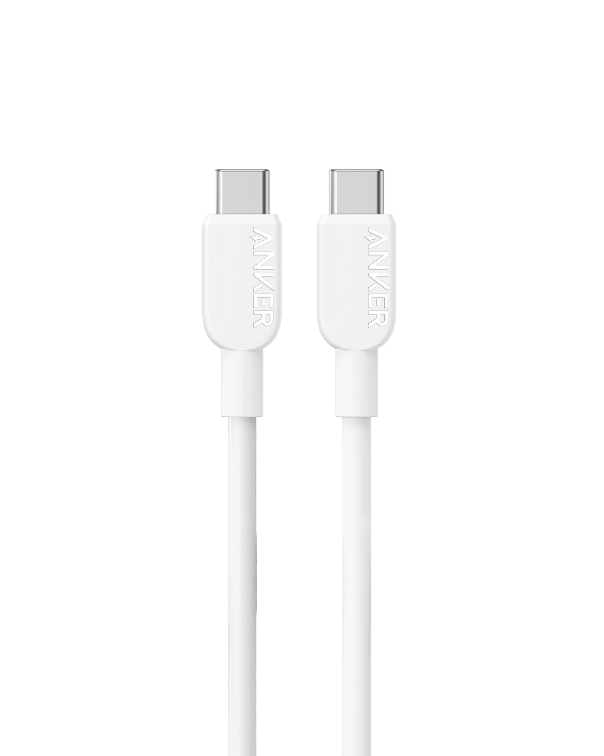 

Кабель Anker 310 60 Вт PD совместимый iPhone 16 15 MacBook Pro iPad Pro Galaxy S24 и другие USB-C и USB-C / (0,9м Белый)