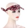 Printed Brim Bandana Hat Paisley Floral Sun Visor Hat Fashion Bandana Scarf  for Women