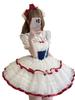 Lolita JSK Jumper Skirt with Dreamy Cute Gothic Lolita Outfit with Ruffles and Mori Idol Light Snow Size M [XHSUKADO] Ribbon, Women's One-Piece Dress,