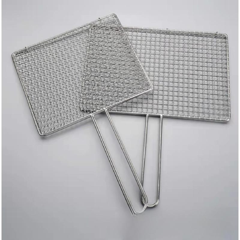 Barbecue Tongs, Thickened Stainless Steel Barbecue Net, Commercial Large Fish Grilling Rack, Vegetable Grilling Net, 2-Pack 20CM*30CM (2 pieces)