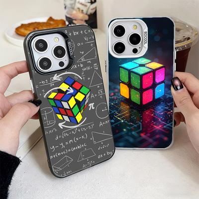 Rubik Cube Formula Spoofs Math Shockproof Phone Case for iPhone 17 Air 16 16E 15 Pro Max 14 Plus 13 Mini 12 Back Cover Anti Fall