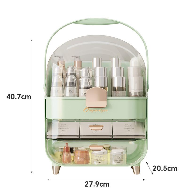 Luxury Style Cosmetic Storage Display Rack Premium Large-Capacity Dustproof Organizer for Lipstick Face Mask Skincare