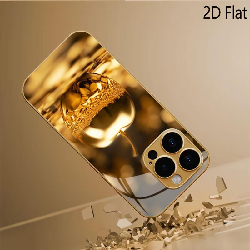 Apple Wealth Patterned tempered glass design for iPhone16 17 ProMax 1514 1312 11ProMax Phone Case Camera Cover Shockproof Hard B