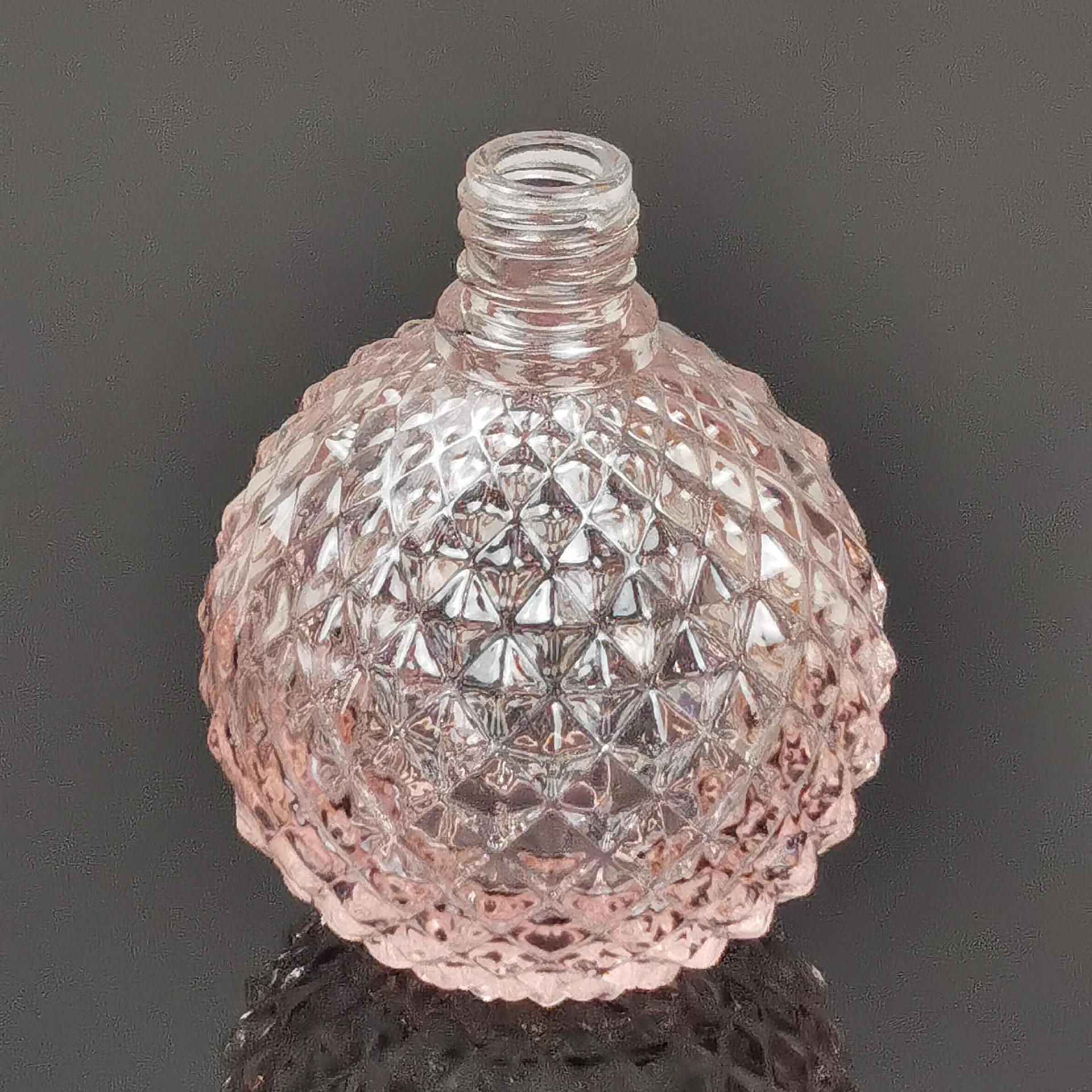 

Vintage Light Luxury Pineapple Glass Perfume Bottle 100ml: Transparent Airbag Spray & Colored Portable Dispenser