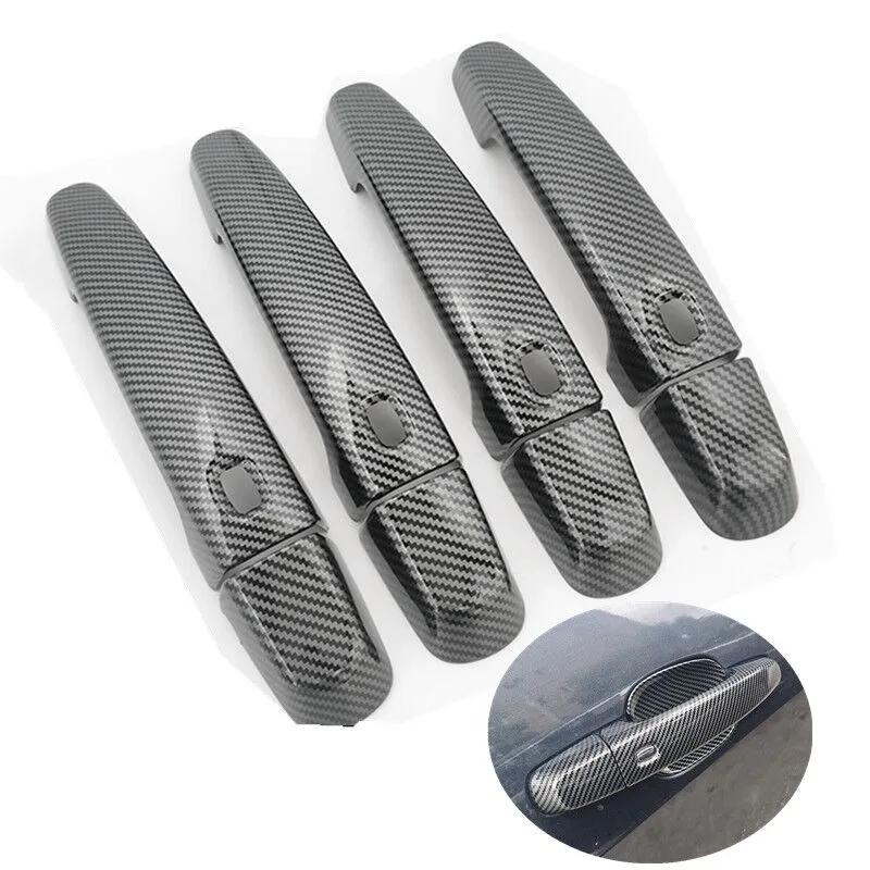 For Chevrolet Equinox 2017 2018      ABS Carbon Fiber Door Handle Cover Trim Sticker Car Styling Accessories