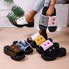 Summer Women Sandals Open-Toe Thick Platform Sandals Flip Flops Outdoor Chunky Heel Fashion Minimalist High Heels Shoes Women