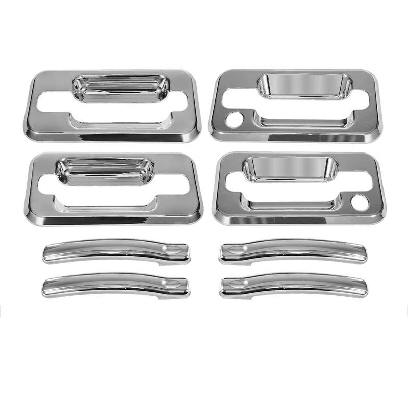 

Дверные ручки YMT Hummer H2, хромированная накладка, внешние аксессуары, пригодные для 2003-2009 Hummer H2 SUV SUT, автомобильные аксессуары серебряный