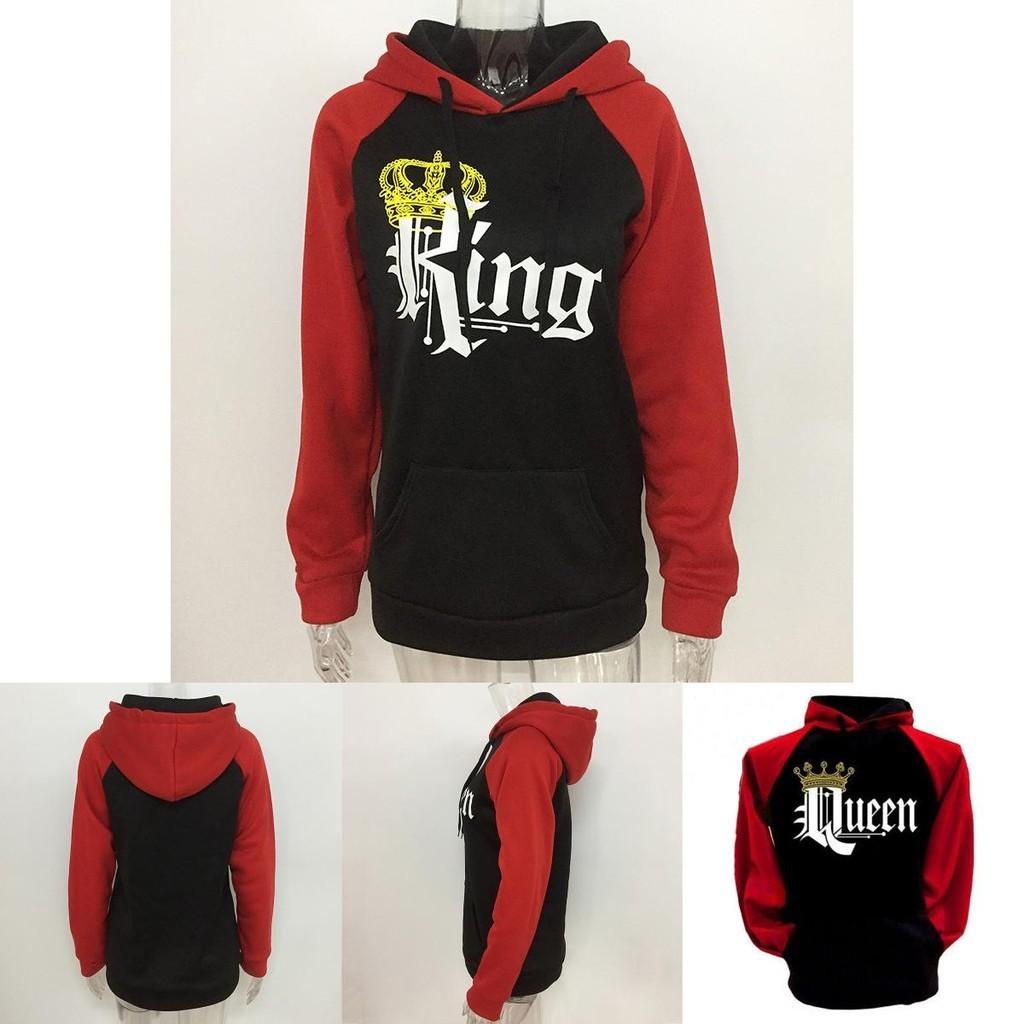 Luxurious King And Queen Crown Couples Matching Hoodies For Men And Women