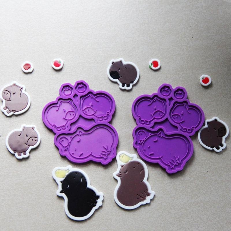 Silicone Mold Capybara Shaped Mould Unique Epoxy Resin Pendant Moulds Jewelry Making Tool for Enthusiasts