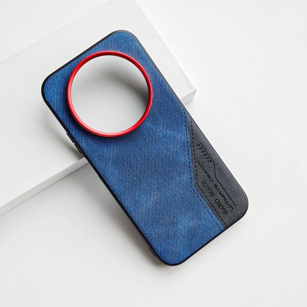 Für Huawei Nova 15 Max/Enjoy 90 Pro Max Hülle Luxus Business Denim Leder Spleiß Anti-Vergilbung Stoßfeste Abdeckung