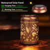 Waterproof Solar Lantern Metal Material Vintage Style LED Garden Light Sunflower Shape Hummingbird Design Hanging Solar Light
