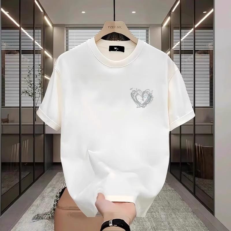Trendy Brand Short-Sleeved Pure Cotton Men'S Printed T-Shirt Trendy Men'S And Women'S Versatile Round Neck T-Shirt Men'S