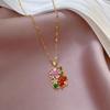 Flower necklace fashion light luxury niche new personalized design high temperament elegant versatile exquisite collarbone chain women