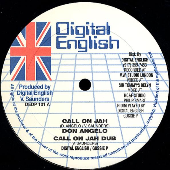 

10inch Record DON ANGELO RANKING JOE Call On Jah Call Pon Jah DEDP101 Digital English 2003 US Reggae Ska Dub Used