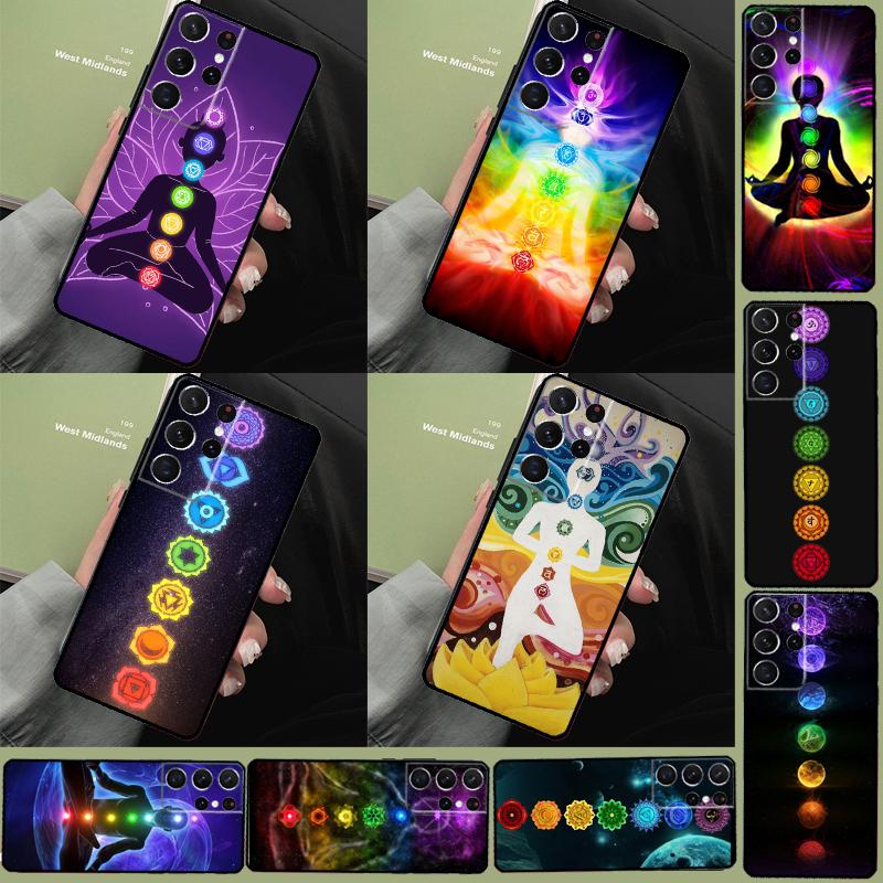 Das Mandala Chakra Insist Yoga Handyhülle Für Samsung Galaxy S25 Ultra S9 S10 S20 FE S21 S22 S23 Plus S24 Ultra Vollabdeckung