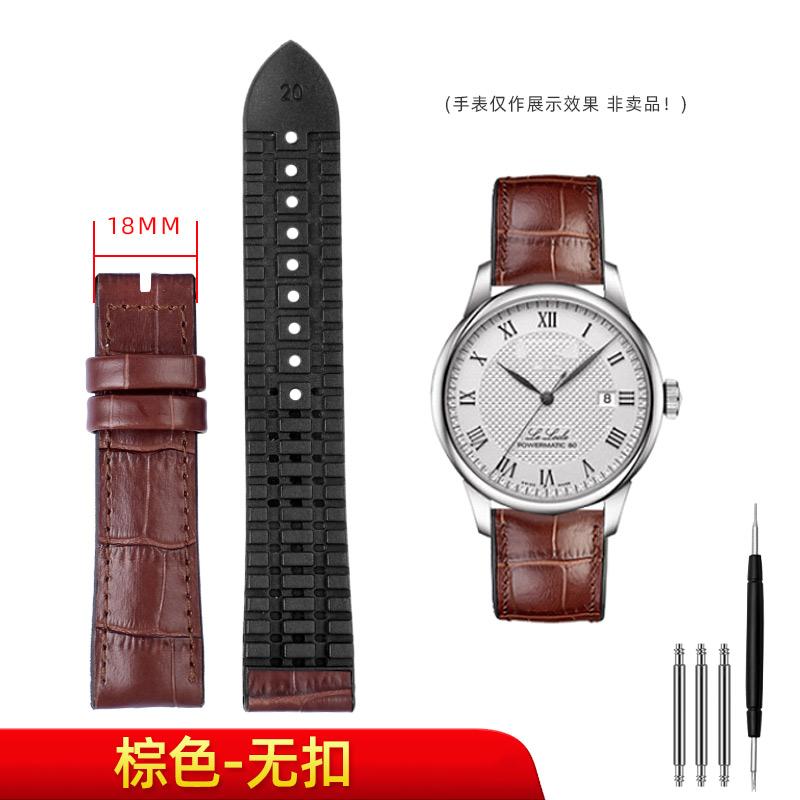 

For any brand Strap For Rolex IWC Omega Leather Watch Strap Watchband 22 man Fluororubber sweatproof Black Brown Folding buckle 22mm