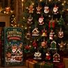 24-Day Christmas Brick Advent Calendar,Portable Mini Buildable Ornaments with Hanging Loops,Xmas Countdown Gift