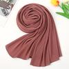 Newest Pleated Bubble Chiffon Instant Hijabs Plain Crinkle Shawls Scarf Lady High Quality Soft Thick Muslim Wraps 180*85Cm