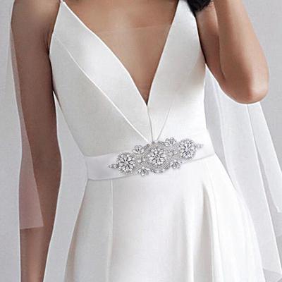 Rhinestone Belt for Wedding Dress Bachelorette Party Accessories Bridal Sash Bridesmaid Oriental Female Belt for Wedding S05