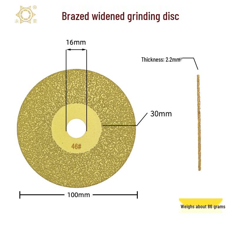 Brazed Diamond Grinding Disc for Tile, Stone, Cast Iron, and Glass - High-Efficiency Cutting Wheel