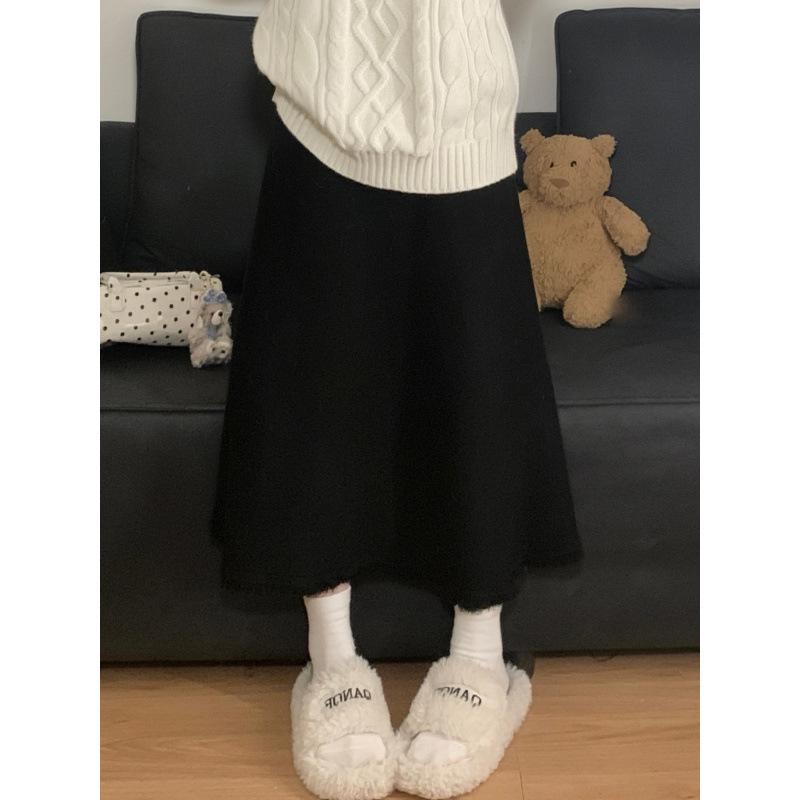Plus Size Women s Winter Elegant Fur Collar Cable Knit One-Shoulder Sweater & Skirt Set M
