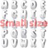 1Pcs Silvery Large/Small Polished Bead Letter Charm Pendant Suitable for Handmade Jewellery Accessories 1 Piece: VZ518