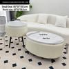 Stylish Compact Storage Combo: Round Coffee Table & Sofa Side Table Set