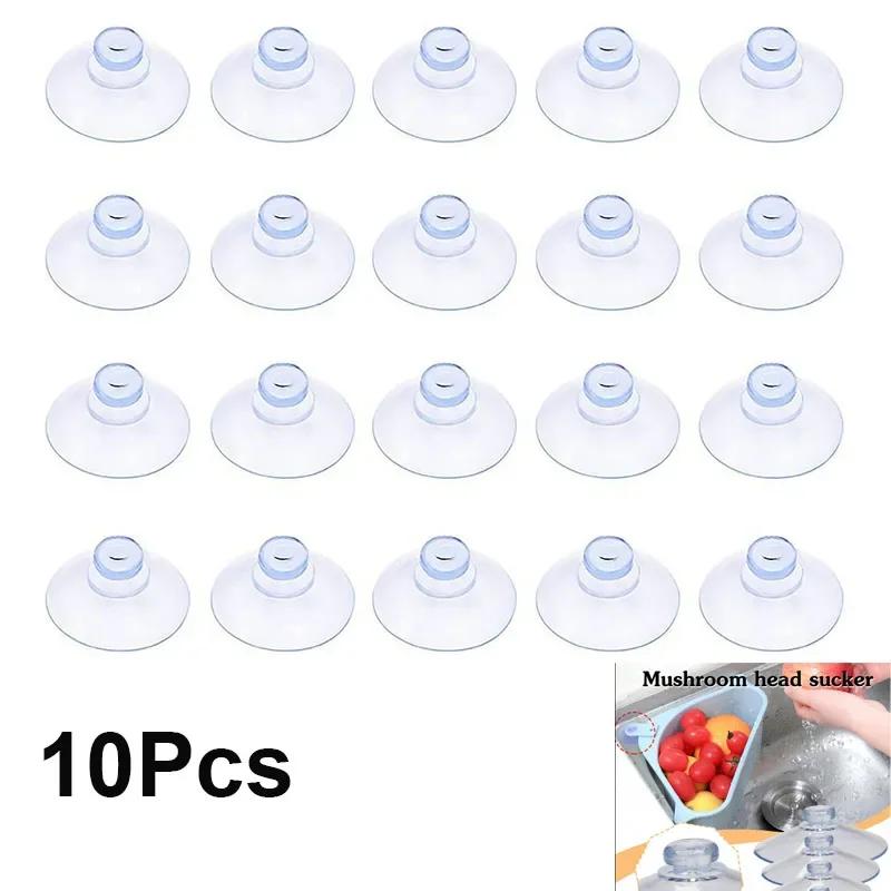 10Pcs 20/30/40mm PVC Mushroom Head Sucker Transparent Fish Tank Glass Sucker Perforated Clear Suction Cup For Home Decor Mirrors