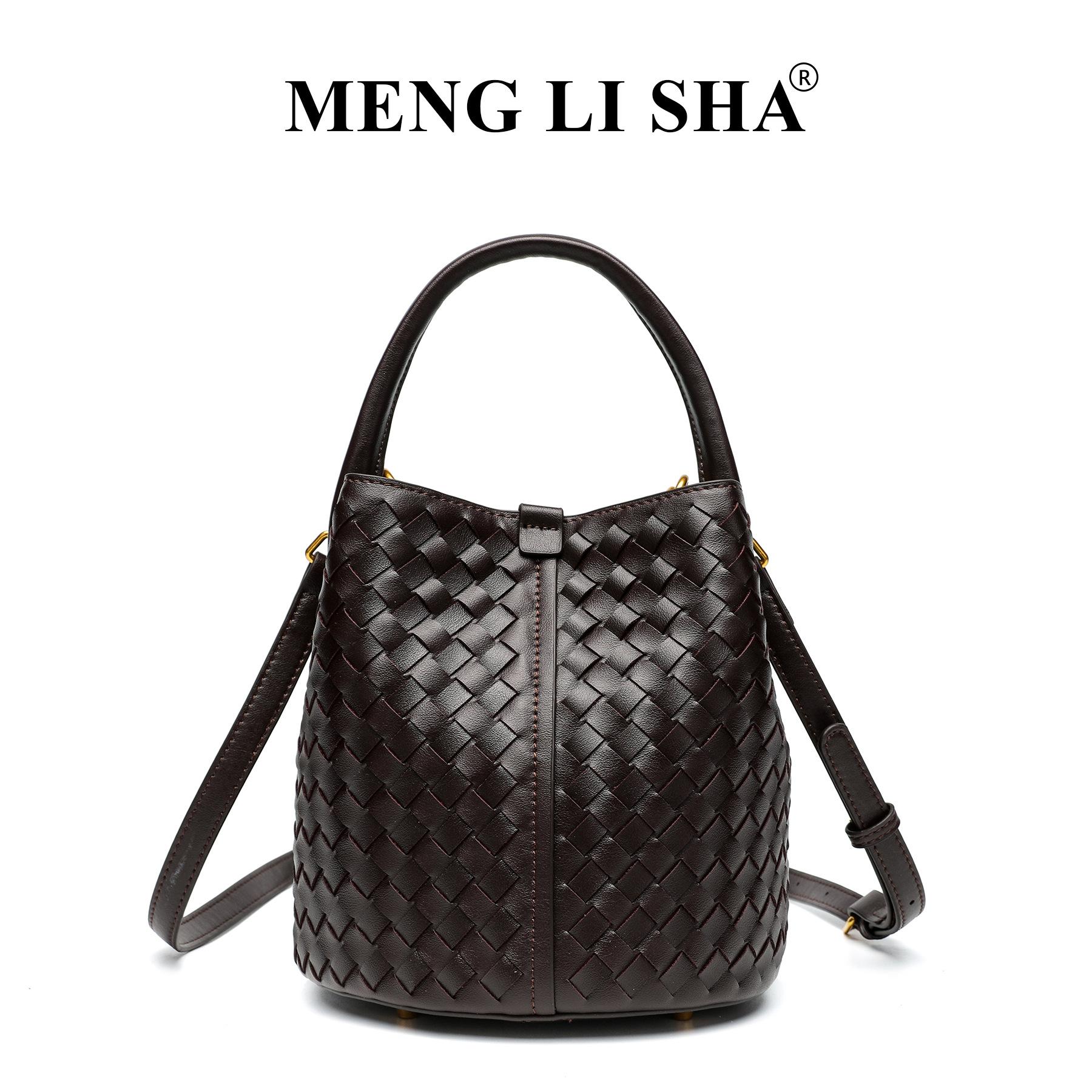 

New Minimalist and Versatile Handmade Woven Women s Bag, Fashionable Single Shoulder Crossbody Bucket Bag, Handbag Handle, Mother Bag