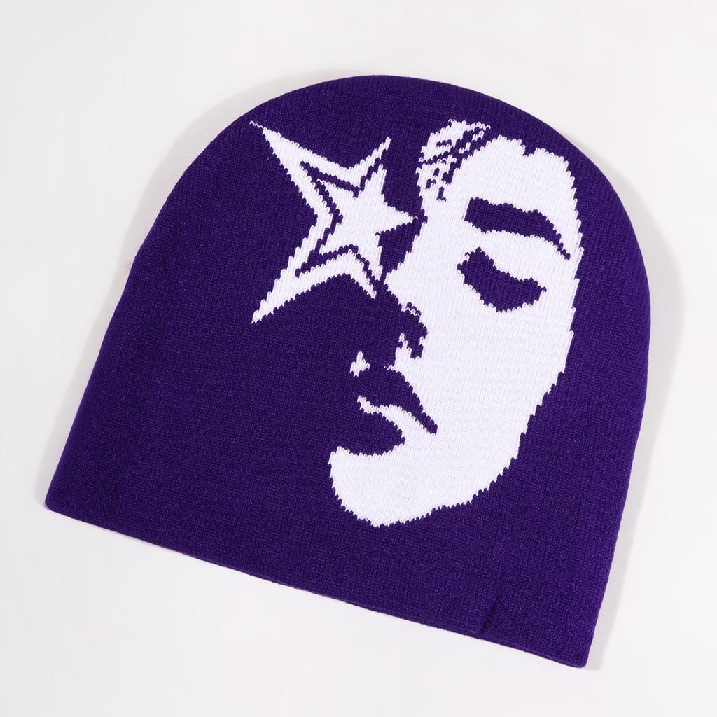 Woman Pattern Knitted Hat With Warm Acrylic Material For Cold Weather Outdoor Use