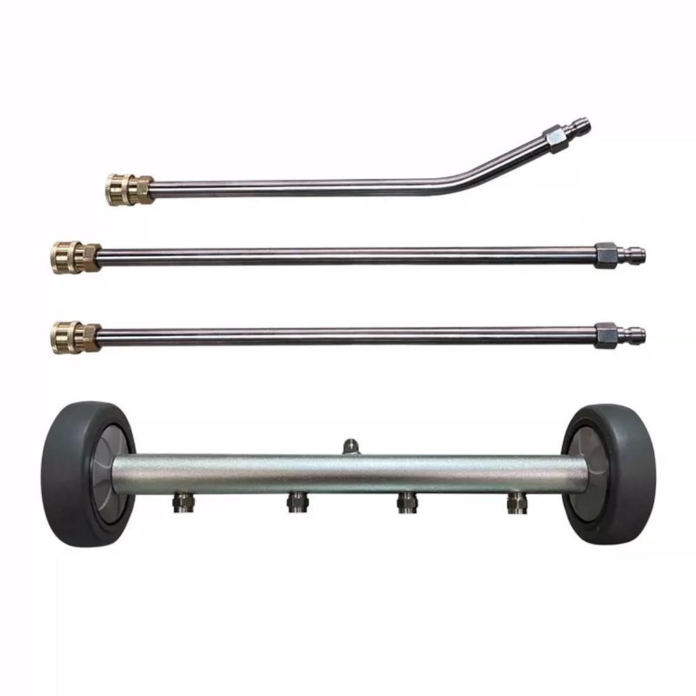 

16-дюймовый очиститель ходовой части под давлением, распылитель ходовой части с 4 насадками, 4000 фунтов на кв. дюйм для автомобилей темно-серого