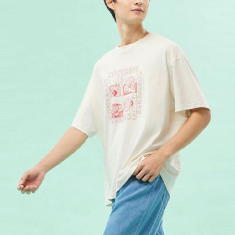 Converse Sensory Graphic T-Shirt Asia Sizing 'White' Men's 10024612-A03