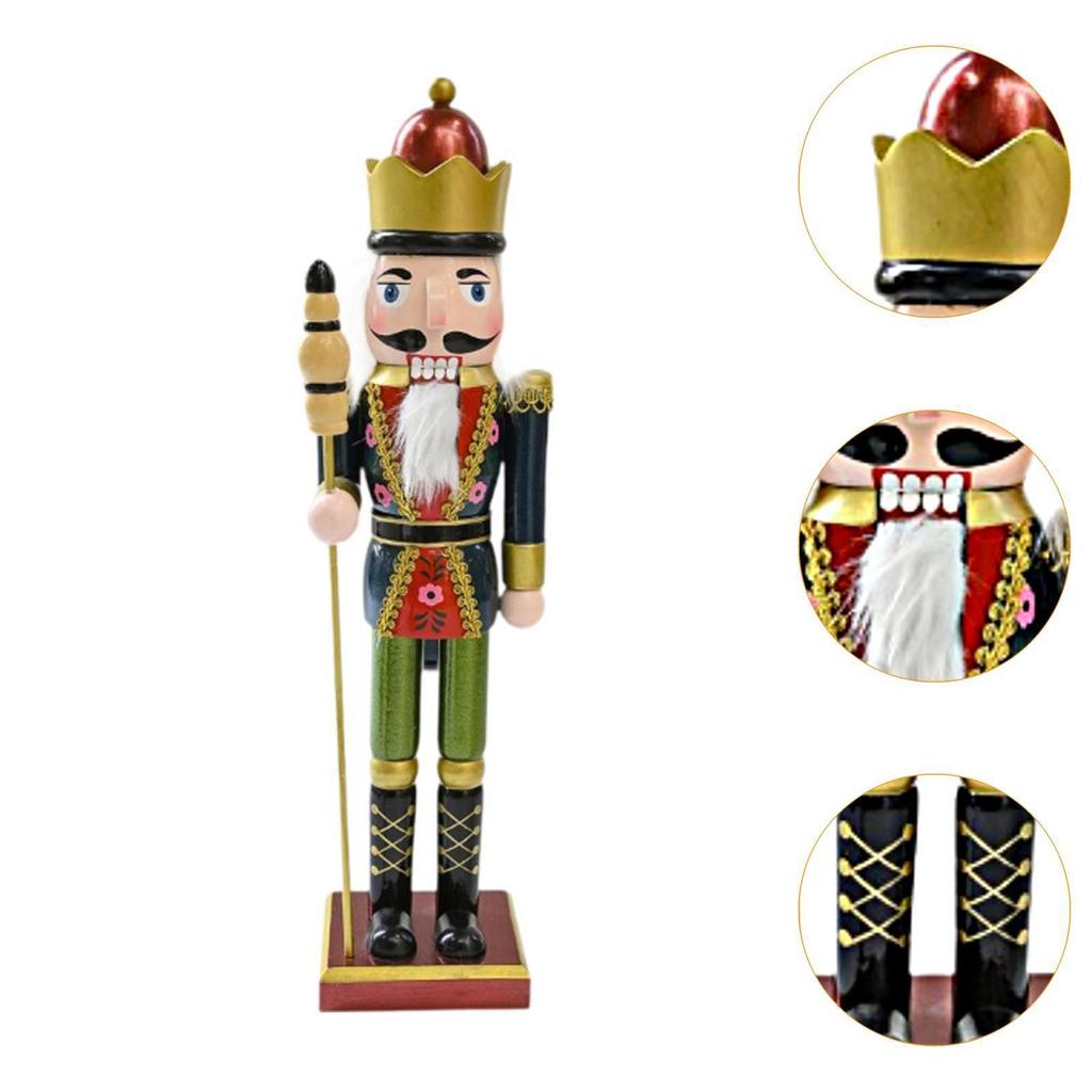 Wood Nutcracker Figure Figurine Collectible Xmas Gift Table Traditional