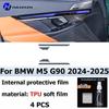 Für BMW M5 G90 PHEV 2024-2025 Automobil Innenraum Mittelkonsolen Schutzaufkleber LCD-Display Mattes TPU Schutzfolie PPF