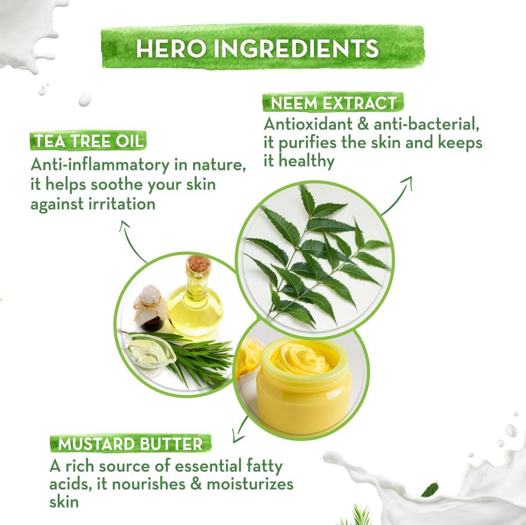 Mamaearth Neem Moisturizing Lotion Soap 125gX4 Pack of 1 Deep Cleansing Skin Purification & Hydration