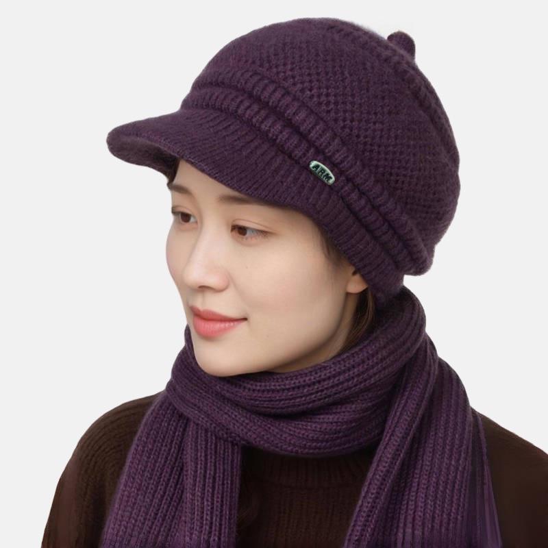 Fleece-Lined Wool Beret for Women: Warm, Thick, and Stylish for Autumn and Winter