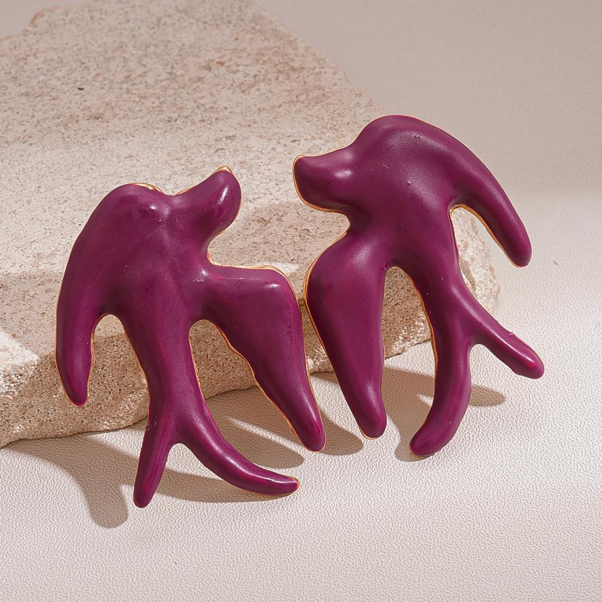 

Модні сережки-краплі для жіночих прикрас фіолетовий