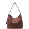 French Style Minimalist Shoulder Bag New Large Capacity Suede Tote Bag Vintage Versatile Handbag
