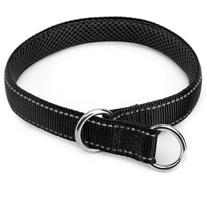 Benepaw  Durable P Dog Collar Breathable Reflective Soft Comfortable Nylon Mesh Padded Training Puppy Pet Slip Collar Adjustable