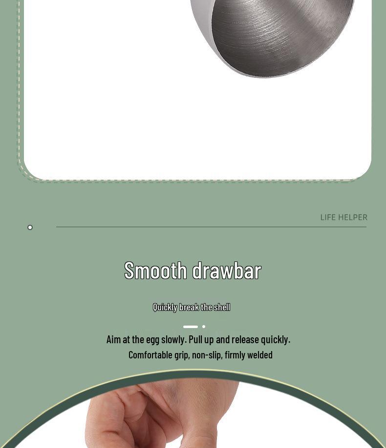 Nerezový kráječ a propichovač vaječných skořápek - Efektní pomůcka na rozbíjení vajec