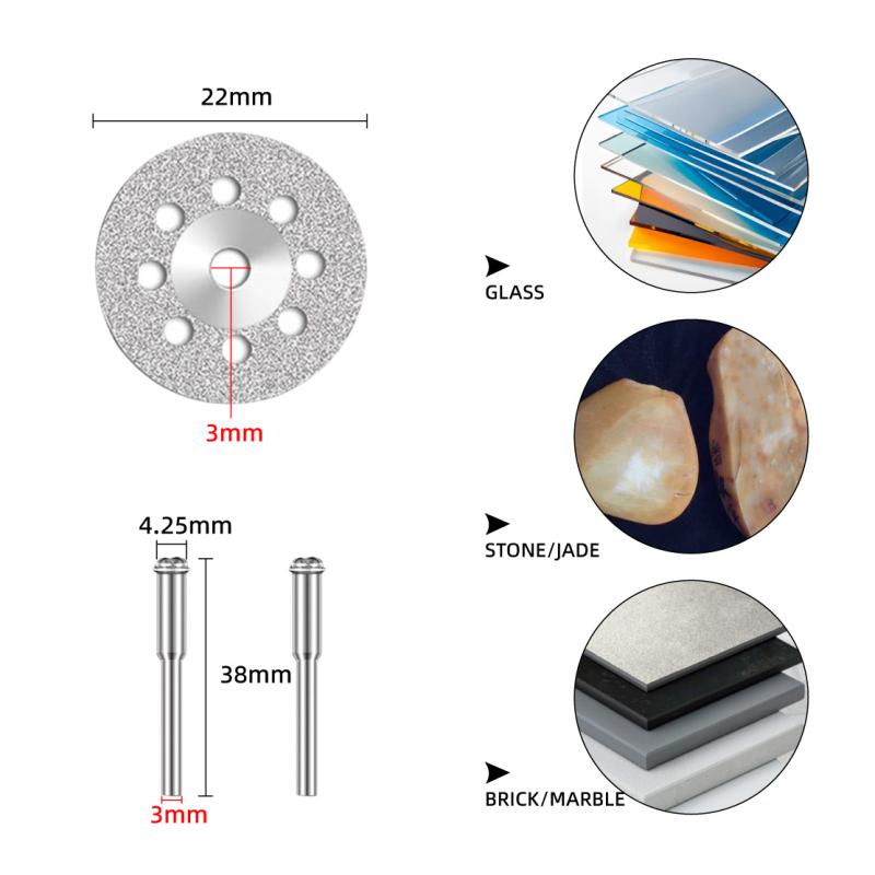 10/31 Pièces Disques de Coupe Diamantés Meuleuse Ponçage Roue de Ponçage Lame de Scie Circulaire Travail du Bois Métal Mini Perceuse Outil Rotatif Accessoires