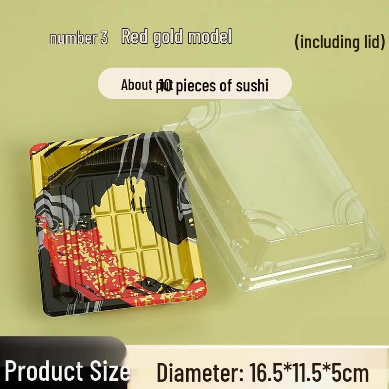 Japanese Style Disposable Sushi Takeaway Boxes with Lids